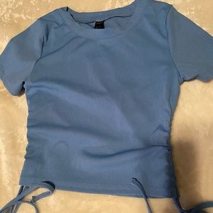 shein drawstring crop top